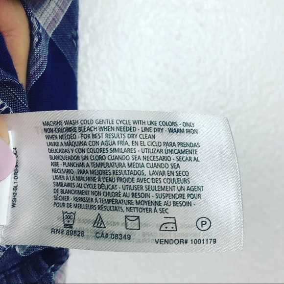 NWT William Rast  Buttoned Blue Western Blouse S - Picture 7 of 8